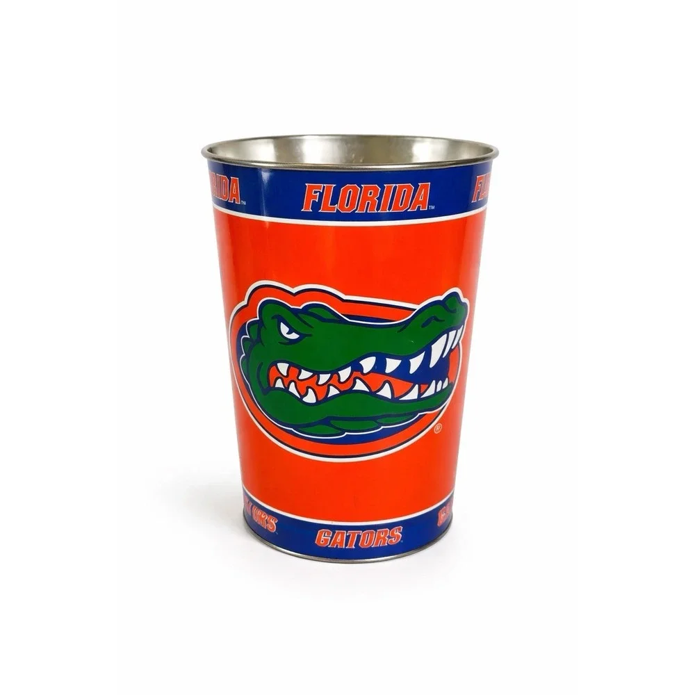 Vintage University of Florida Metal Trash Can Y2K 15